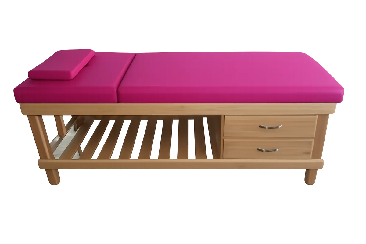 CAMILLA FIJA DE MADERA CON CAJONES imagen 1