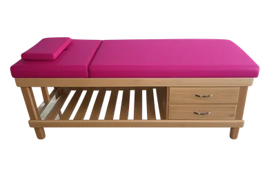 CAMILLA FIJA DE MADERA CON CAJONES